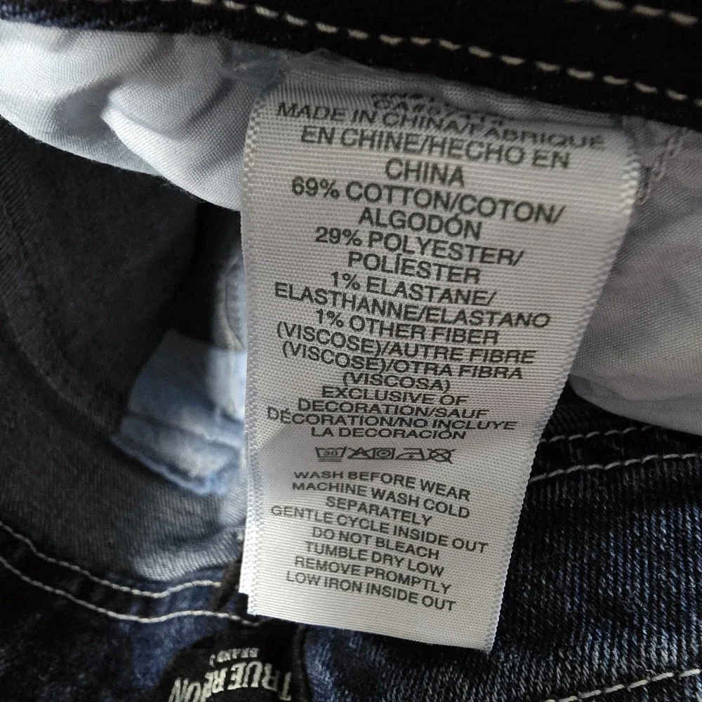 New True Religion Denim Cargo SN Straight Jeans Medium Blue Wash 28 600723